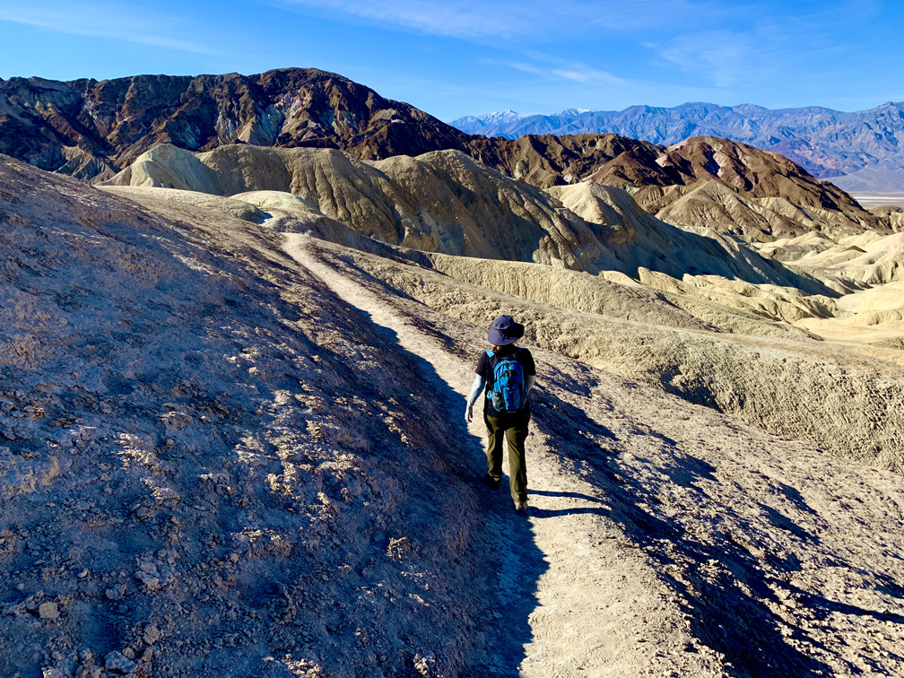 The Golden Canyon trail is single track in most parts with a firm ground to hike on.