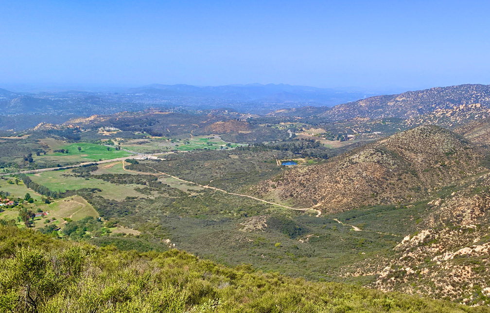 The view from the top of Iron Mountain was obscured by smog which hampered long range views.