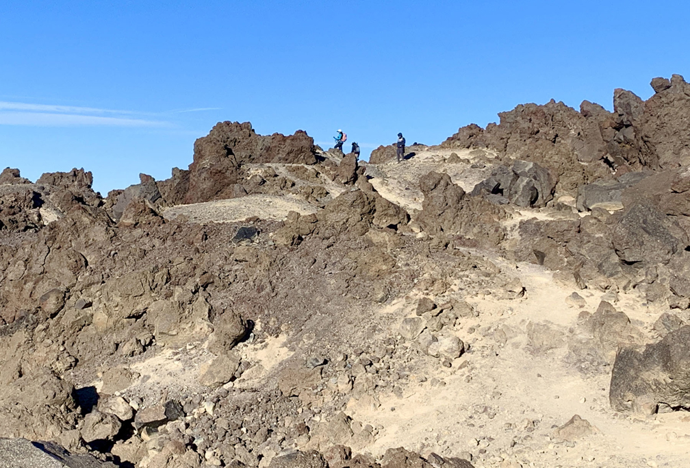 Areas at the top of Mt. Lassen look like a moonscape.
