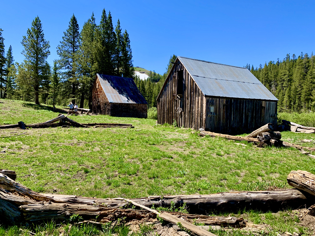 Meiss Cabin and the barn are in states of arrested decay in Meiss Meadow.