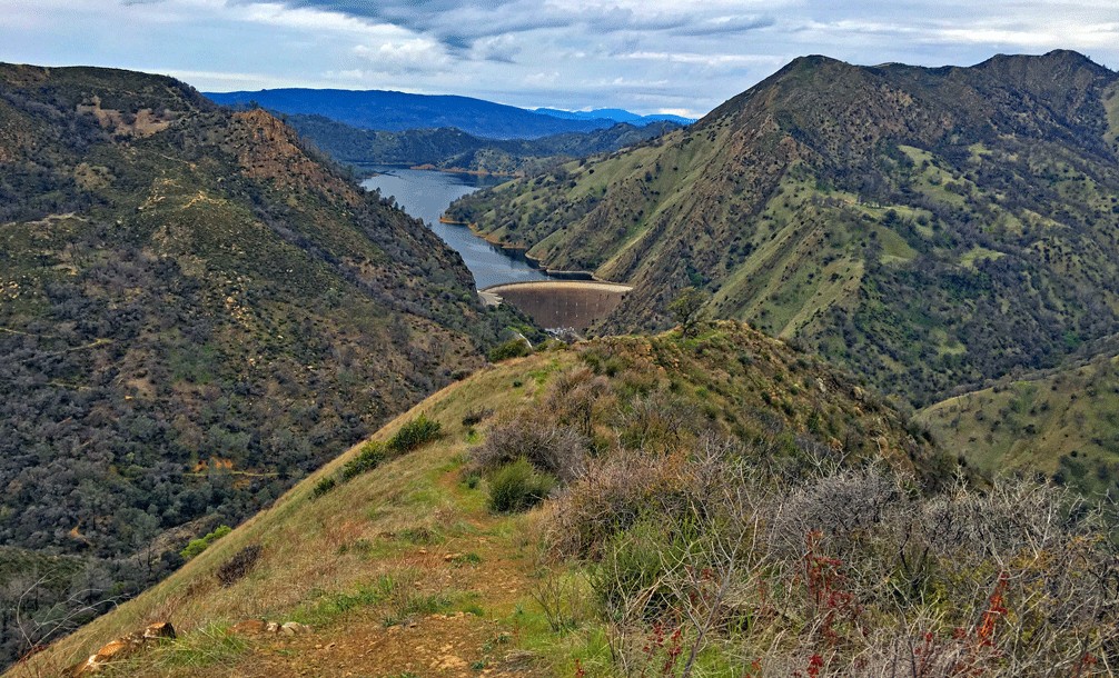 Lake Berryessa behind the Monticello Dam from the Pleasants Ridge Trail.