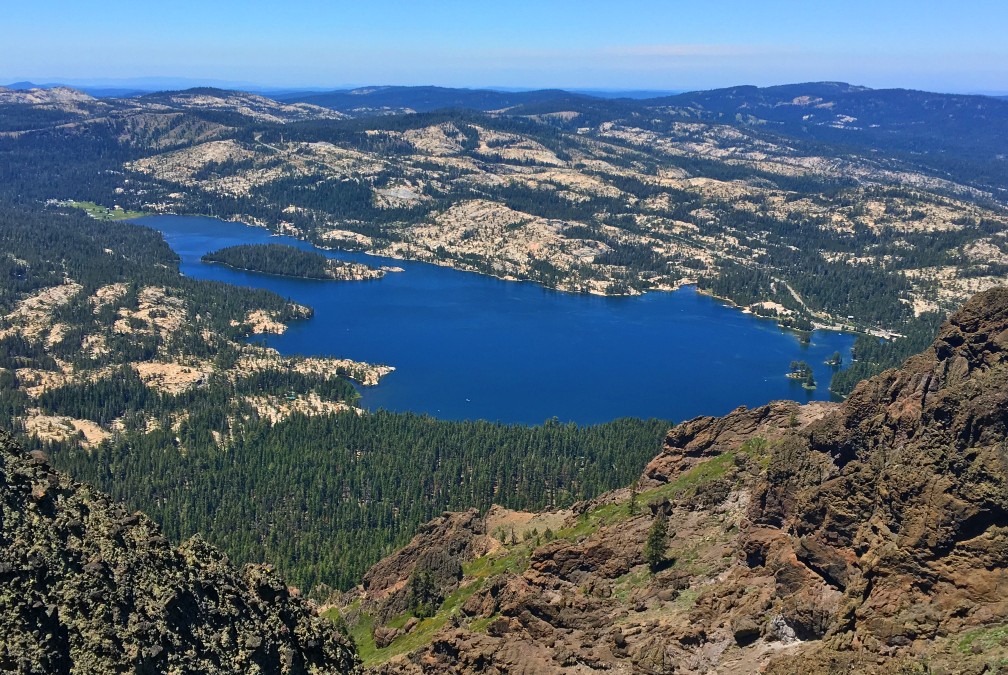 The view from the top of Thunder Mountain looks right down on Silver Lake.