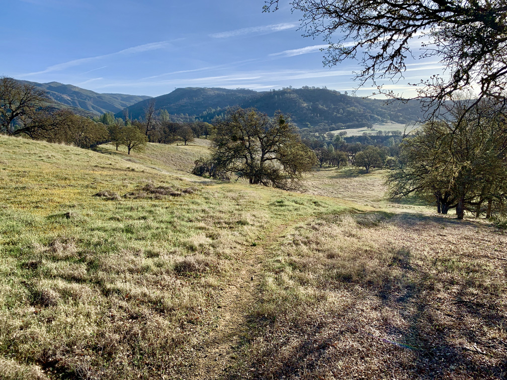 The hike along Redbud Trail takes you through the scenic foothills of the Cache Creek Wilderness Area.