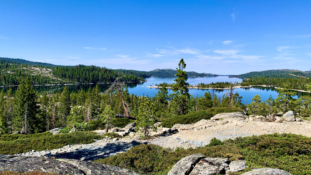 Loon Lake in the distance from the Rubicon Trail.