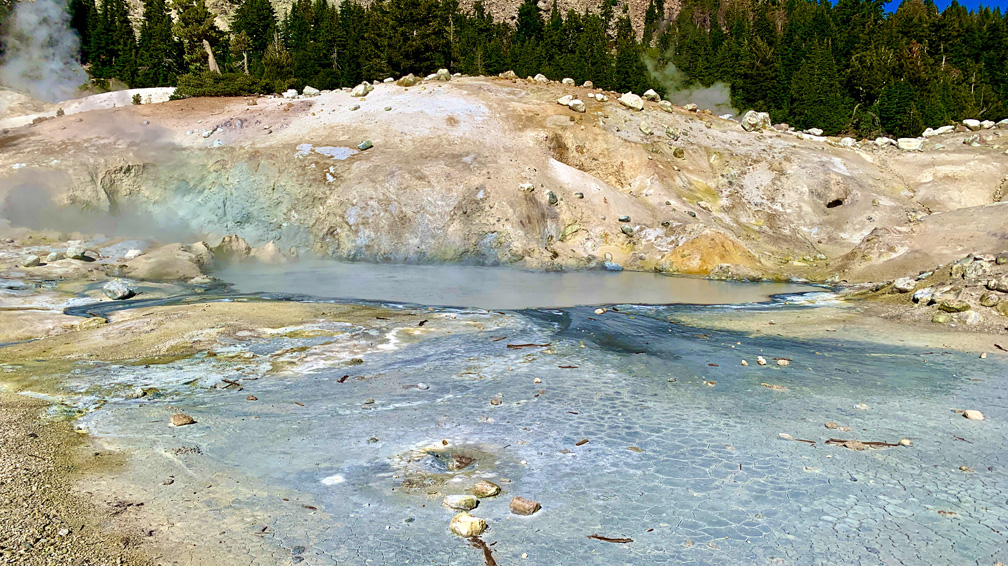 Boiling water at Bumpass Hell in Lassen Volcanic National Park.