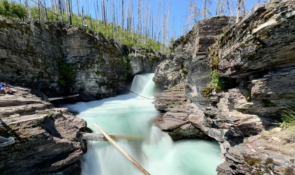 St. Mary Falls in Glacier National Park.